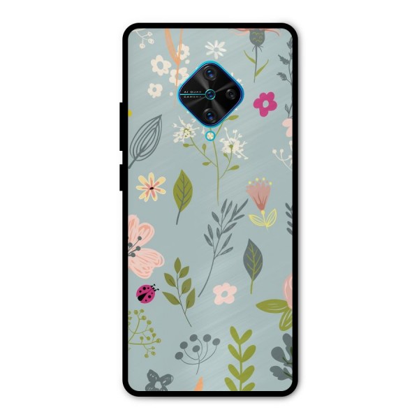 Flawless Flowers Metal Back Case for Vivo S1 Pro