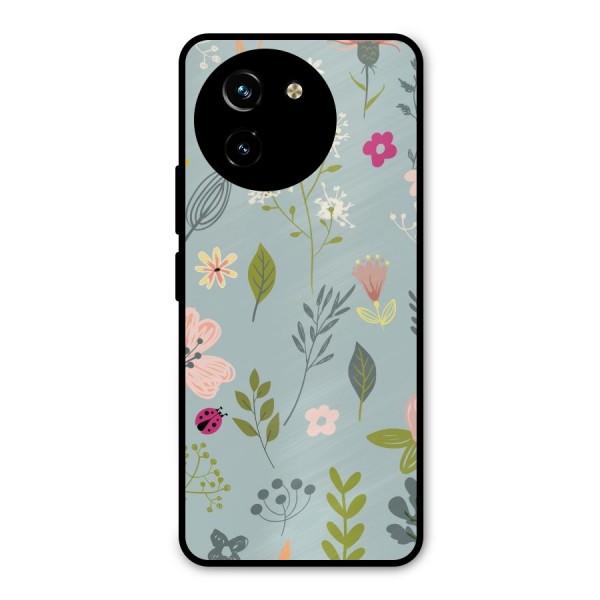 Flawless Flowers Metal Back Case for Vivo Y200i
