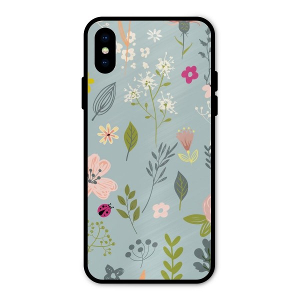 Flawless Flowers Metal Back Case for iPhone X