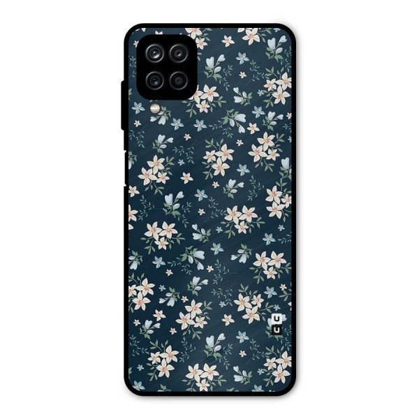 Floral Blue Bloom Metal Back Case for Galaxy A12