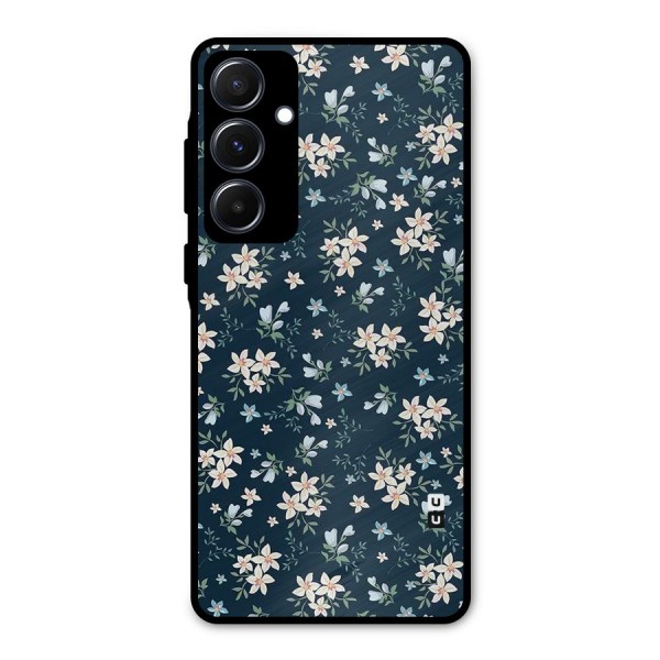 Floral Blue Bloom Metal Back Case for Galaxy A55