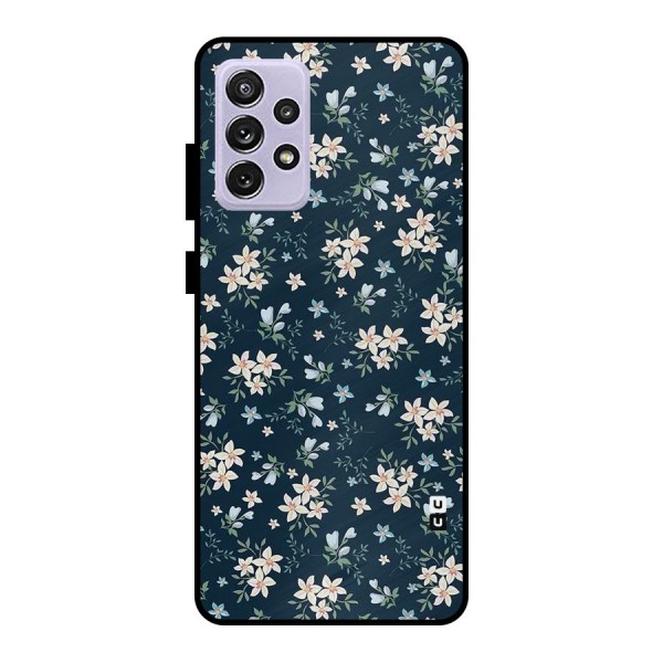 Floral Blue Bloom Metal Back Case for Galaxy A72