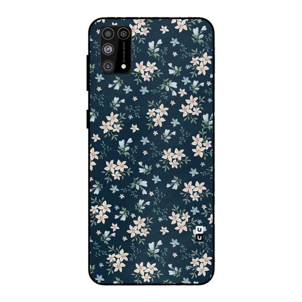 Floral Blue Bloom Metal Back Case for Galaxy F41