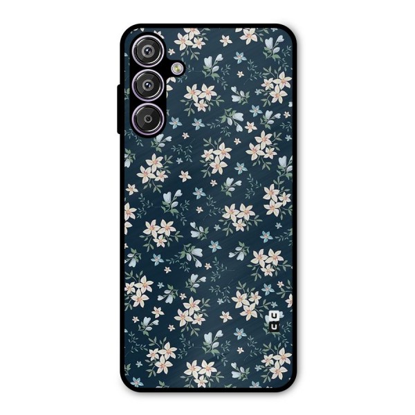 Floral Blue Bloom Metal Back Case for Galaxy M15