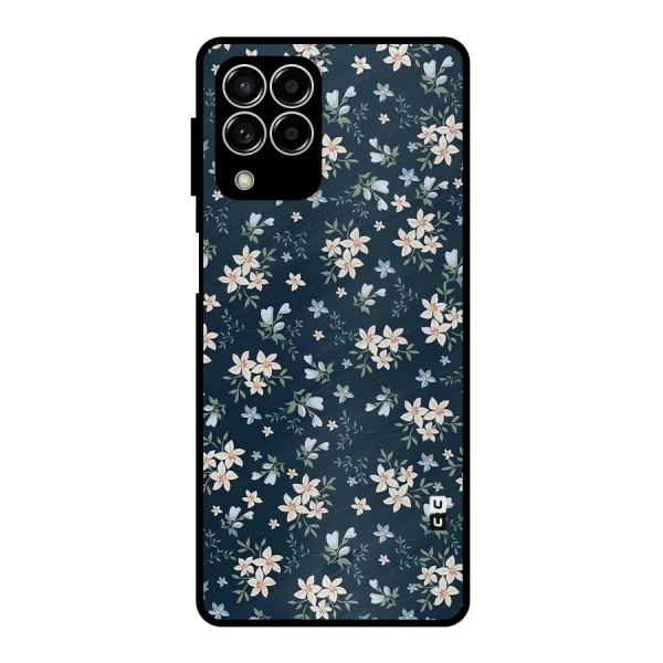 Floral Blue Bloom Metal Back Case for Galaxy M33