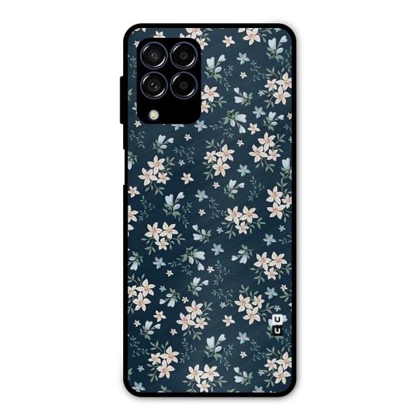 Floral Blue Bloom Metal Back Case for Galaxy M53 5G