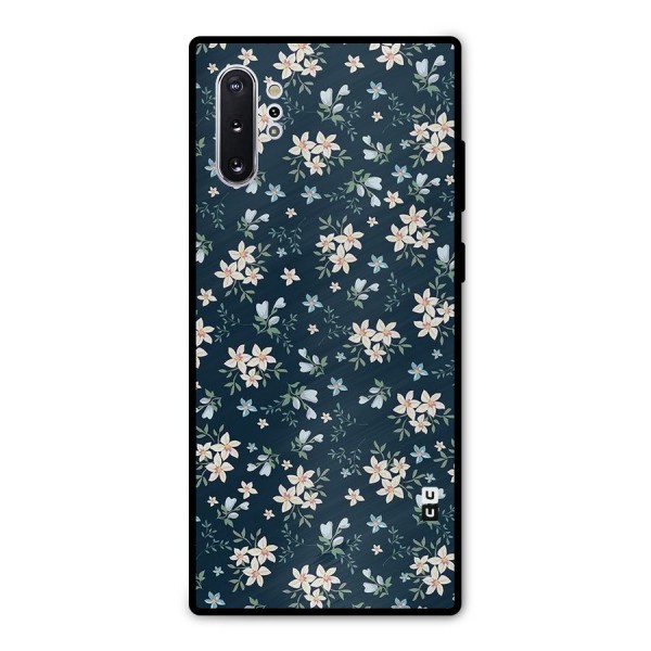 Floral Blue Bloom Metal Back Case for Galaxy Note 10 Plus