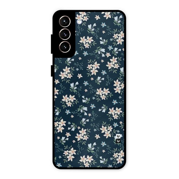 Floral Blue Bloom Metal Back Case for Galaxy S21 Plus