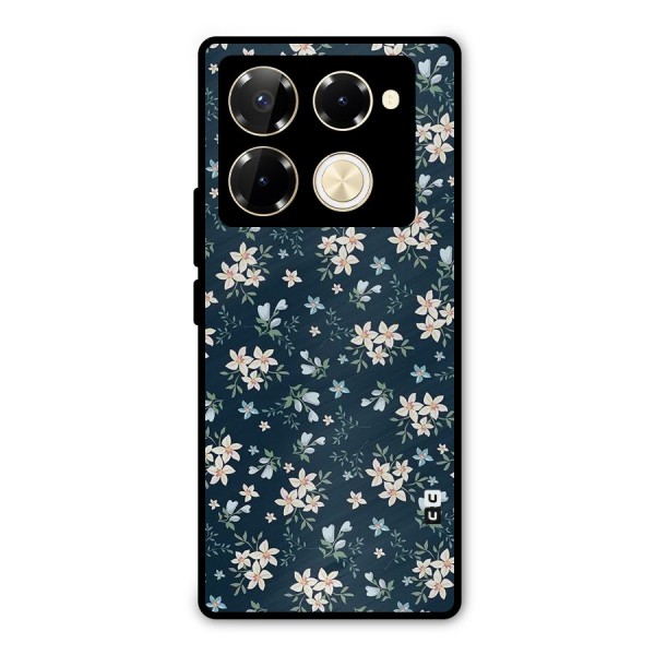 Floral Blue Bloom Metal Back Case for Infinix Note 40 Pro Plus