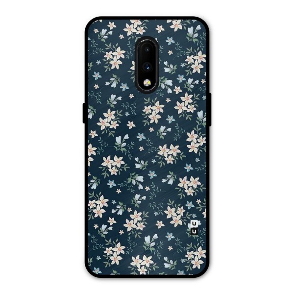 Floral Blue Bloom Metal Back Case for OnePlus 7
