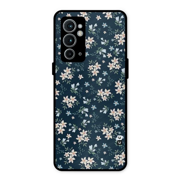 Floral Blue Bloom Metal Back Case for OnePlus 9RT 5G