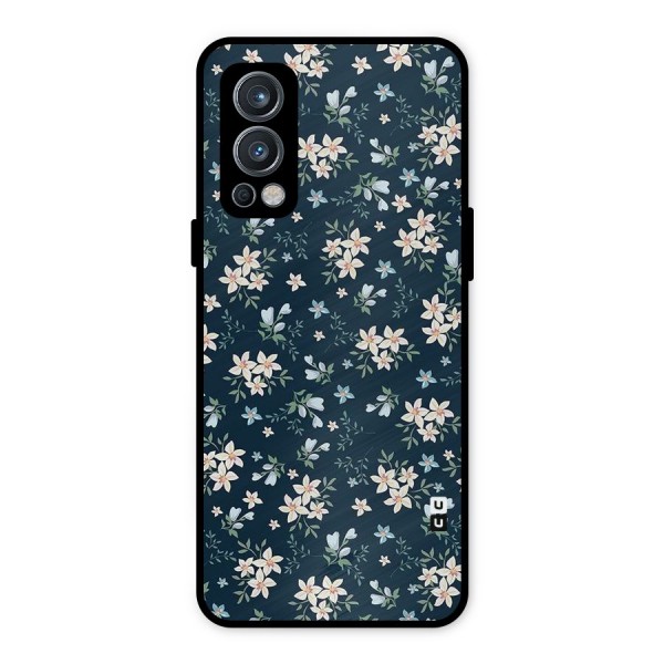 Floral Blue Bloom Metal Back Case for OnePlus Nord 2 5G
