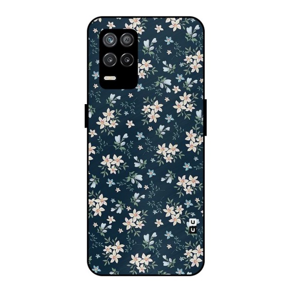 Floral Blue Bloom Metal Back Case for Realme 8s 5G