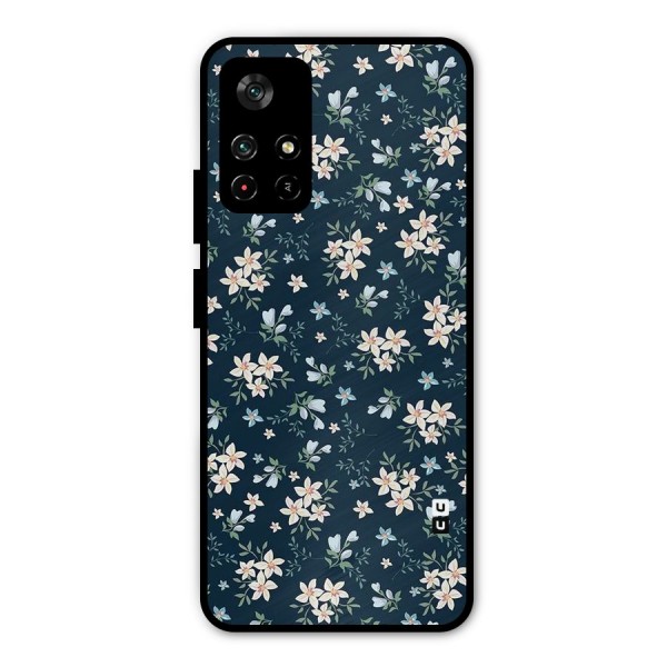 Floral Blue Bloom Metal Back Case for Redmi Note 11T 5G