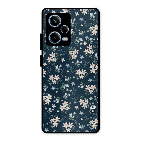 Floral Blue Bloom Metal Back Case for Redmi Note 12 Pro