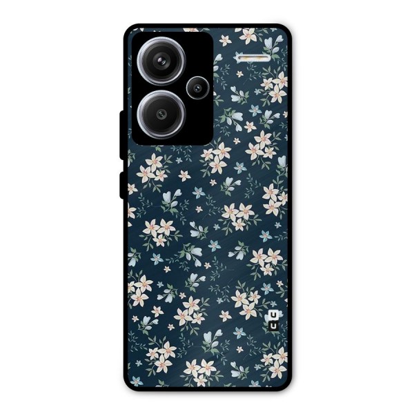 Floral Blue Bloom Metal Back Case for Redmi Note 13 Pro Plus