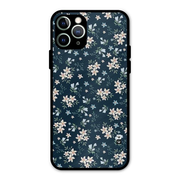 Floral Blue Bloom Metal Back Case for iPhone 11 Pro Max