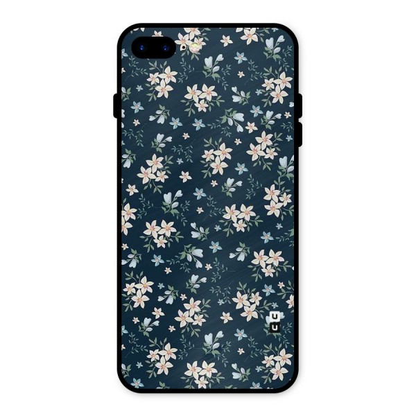Floral Blue Bloom Metal Back Case for iPhone 7 Plus