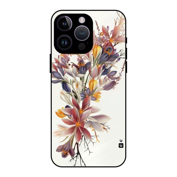 Floral Bouquet Metal Back Case for iPhone 14 Pro Max