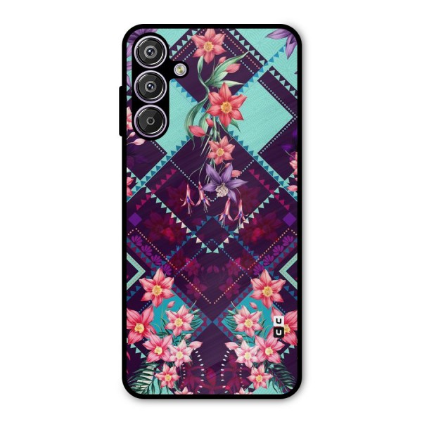 Floral Diamonds Metal Back Case for Galaxy F15