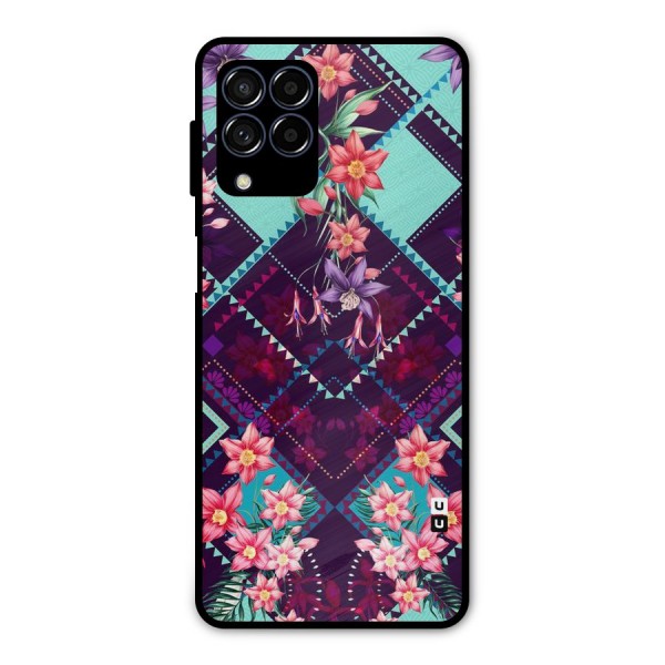 Floral Diamonds Metal Back Case for Galaxy M53 5G