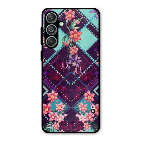 Floral Diamonds Metal Back Case for Galaxy M55 5G