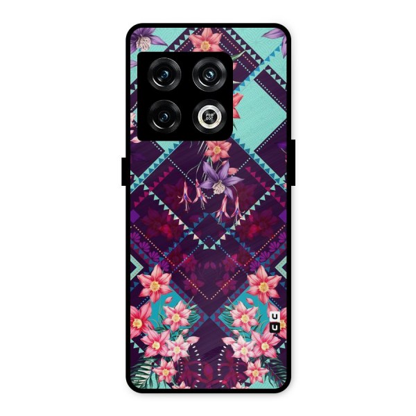 Floral Diamonds Metal Back Case for OnePlus 10 Pro 5G