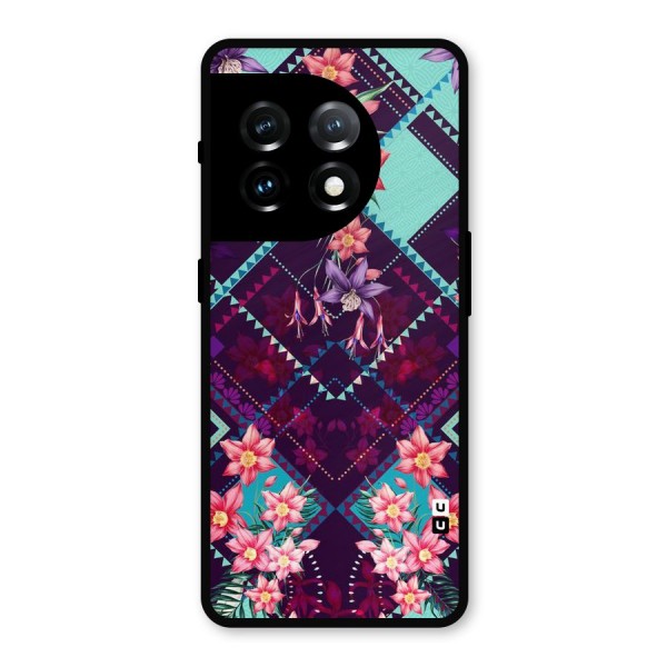 Floral Diamonds Metal Back Case for OnePlus 11