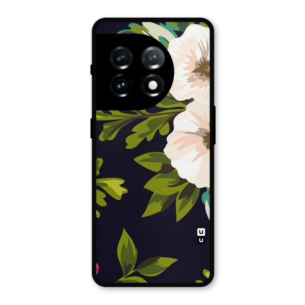 Floral Leaves Metal Back Case for OnePlus 11