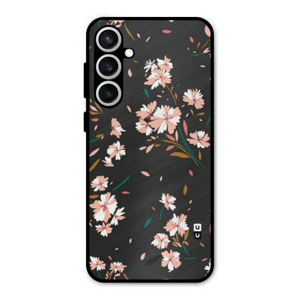 Floral Petals Peach Metal Back Case for Galaxy S23 FE