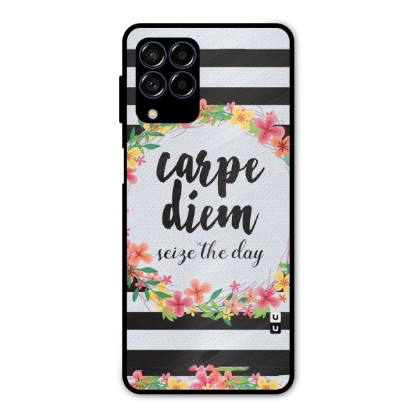 Floral Seize The Day Metal Back Case for Galaxy M53 5G