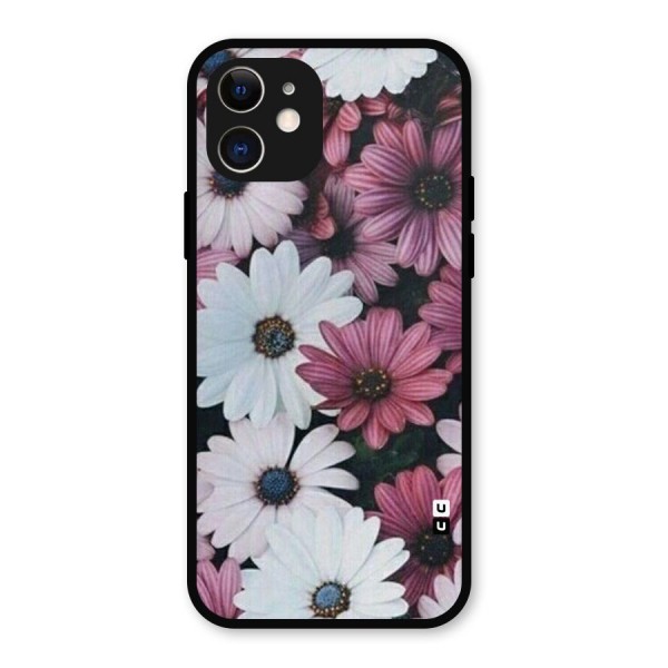 Floral Shades Pink Metal Back Case for iPhone 12