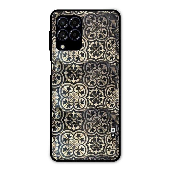 Floral Tile Metal Back Case for Galaxy M53 5G