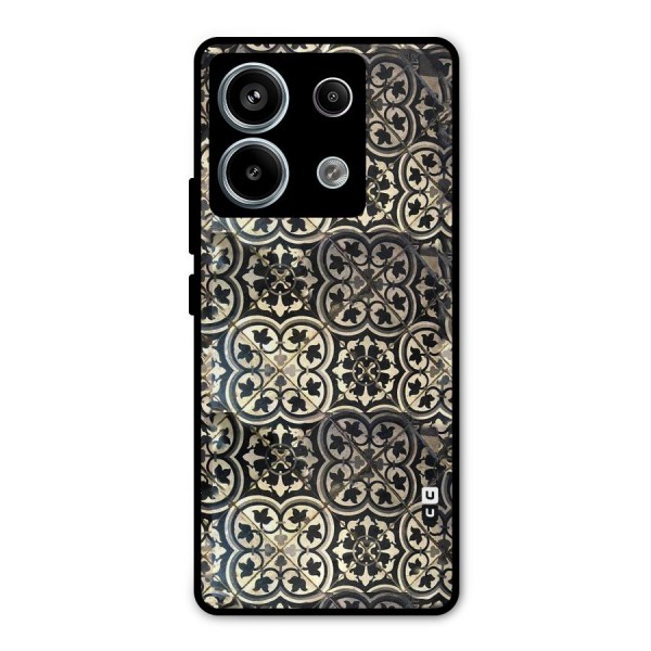 Floral Tile Metal Back Case for Redmi Note 13 Pro 5G