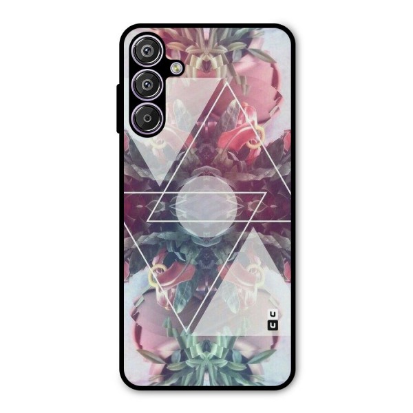 Floral Triangle Metal Back Case for Galaxy F15