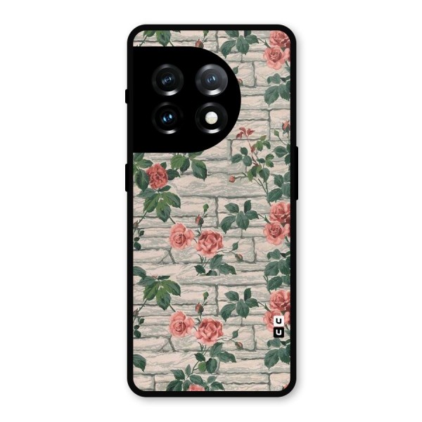 Floral Wall Design Metal Back Case for OnePlus 11