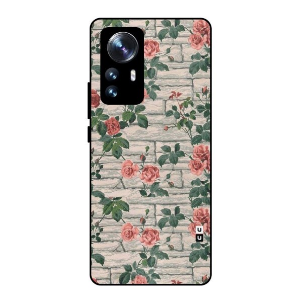 Floral Wall Design Metal Back Case for Xiaomi 12 Pro