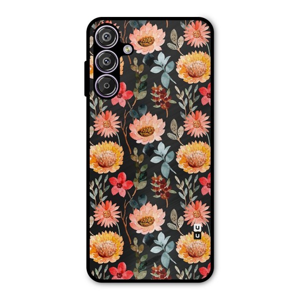 Florals Wonderful Pattern Metal Back Case for Galaxy M15