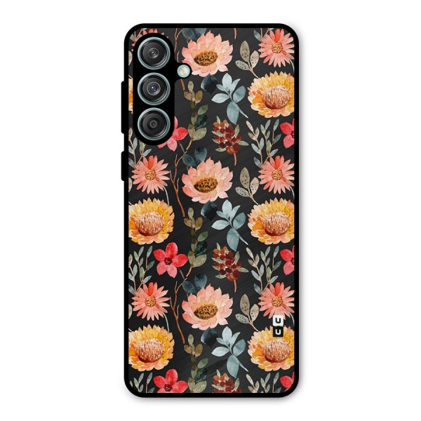 Florals Wonderful Pattern Metal Back Case for Galaxy M55 5G