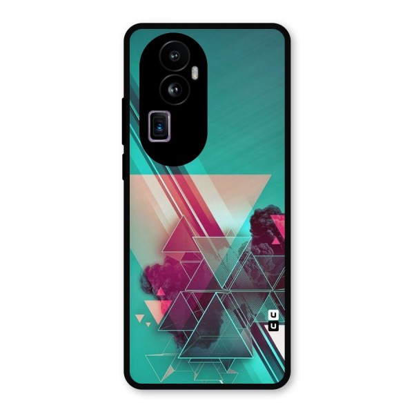 Floroscent Abstract Metal Back Case for Oppo Reno10 Pro Plus