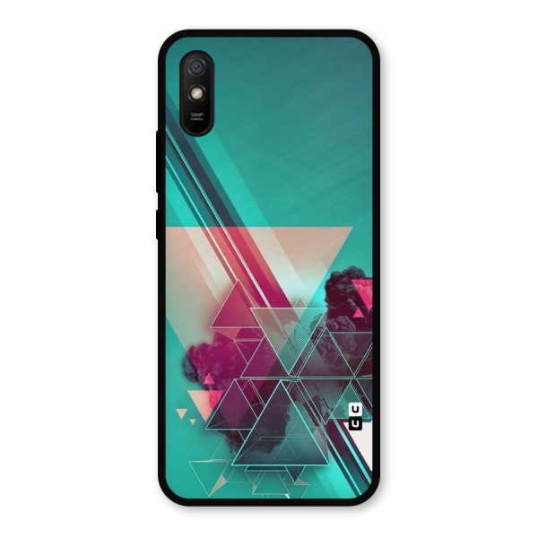 Floroscent Abstract Metal Back Case for Redmi 9i
