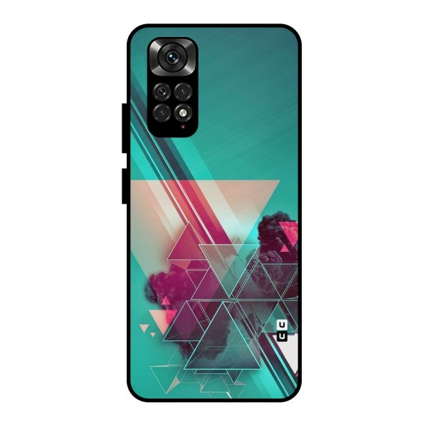 Floroscent Abstract Metal Back Case for Redmi Note 11 Pro