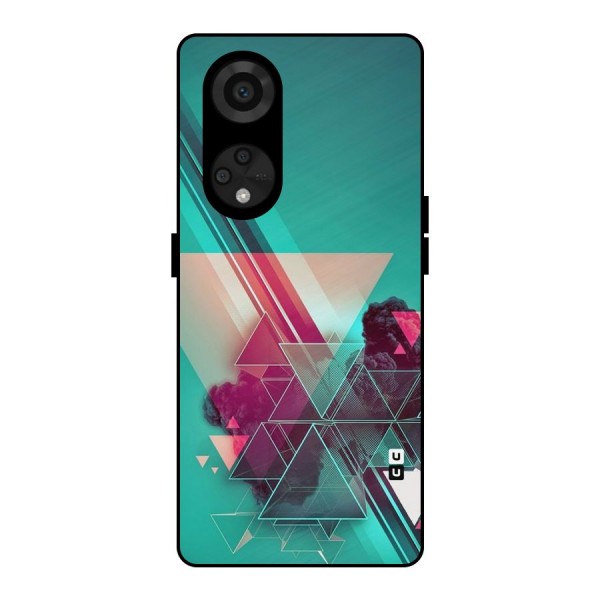 Floroscent Abstract Metal Back Case for Reno8 T 5G