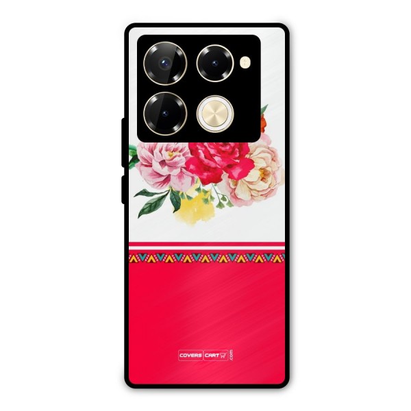 Flower Fusion Metal Back Case for Infinix Note 40 Pro