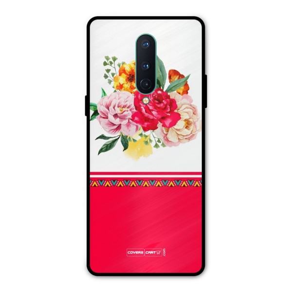 Flower Fusion Metal Back Case for OnePlus 8