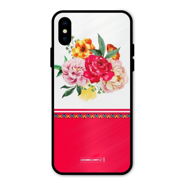 Flower Fusion Metal Back Case for iPhone X
