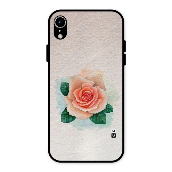 Flower Water Art Metal Back Case for iPhone XR