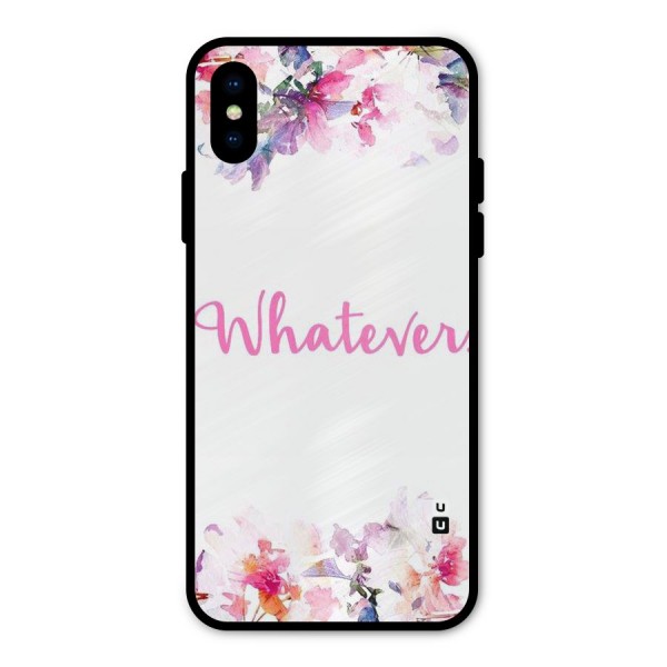 Flower Whatever Metal Back Case for iPhone X