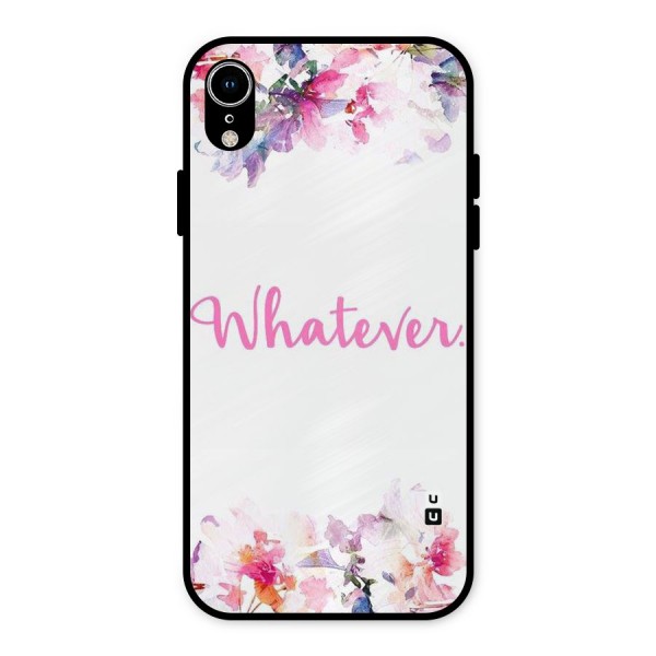 Flower Whatever Metal Back Case for iPhone XR