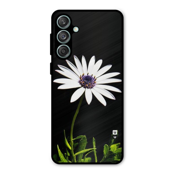 Flower White Spring Metal Back Case for Galaxy M55 5G